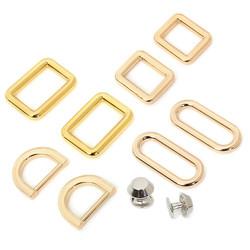 Golden Multipurpose Handbag Rings Hardware D Ring Fadeless Stainless Steel ODM