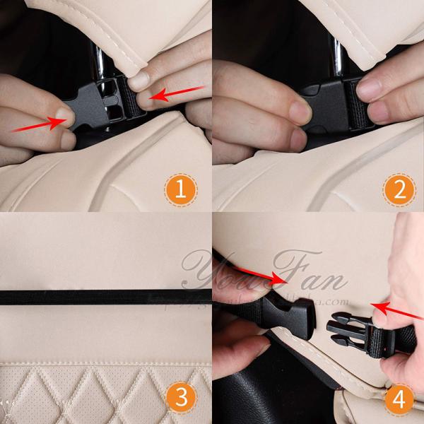 600D Oxford Cloth Car Seat Back Organizer Durable With 9 Storage Pockets