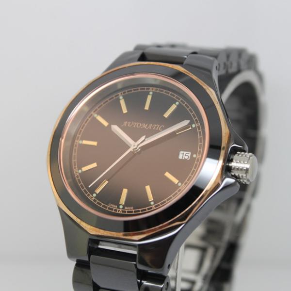 Custom Mens Quartz Watches With Stainless Steel Case Back , Mens Ceramic Watches