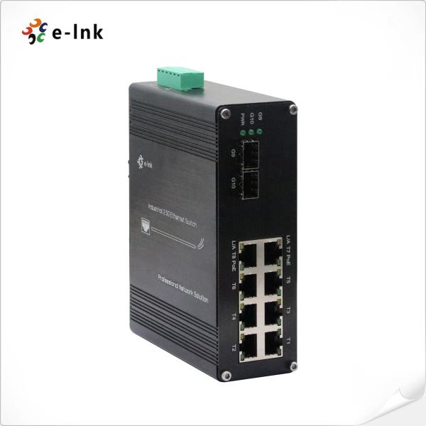 Commutateur industriel 2.5G 8 ports PoE+ 2x10G SFP+ Ethernet Commutateur DIN-Rail Mount