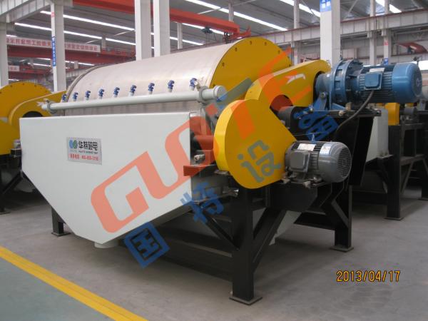 Máquina de mineração separador magnético de tambor úmido para minério de ferro atualização 45 r/min Velocidade do cilindro