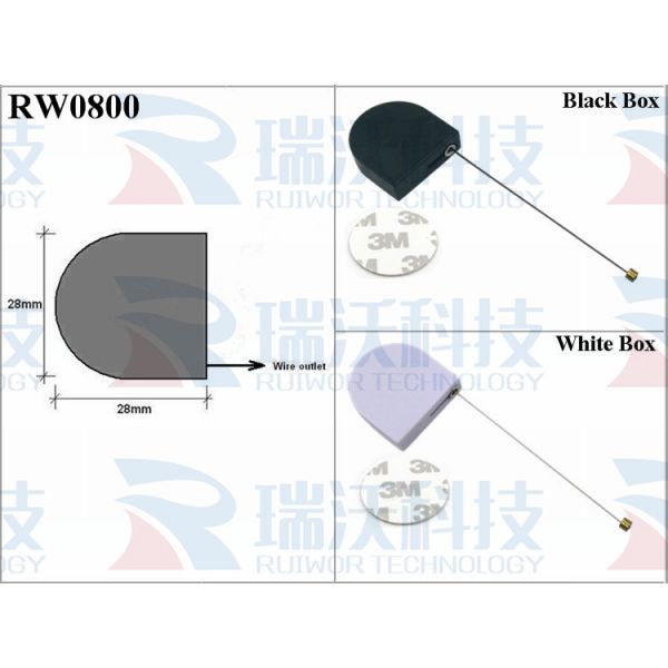 RW0800 Retractable Tether D-Shaped Mini Size Box Featuring Customizable Logo Size Color And Retract Pull Force Options