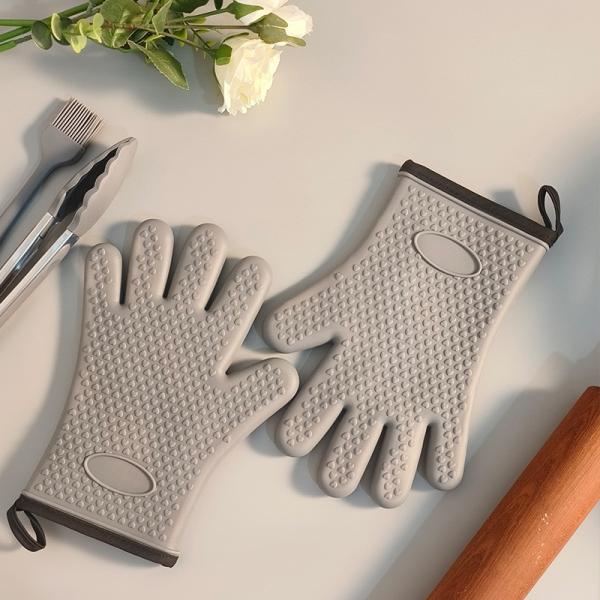Camping pratique Gorilla Grip Oven Mitts, gants résistants à la chaleur de la chaleur de silicone