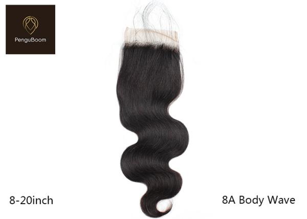 13x4 Lace Frontal Peruvian Body Wave Remy Human Hair Closure 8A Washable