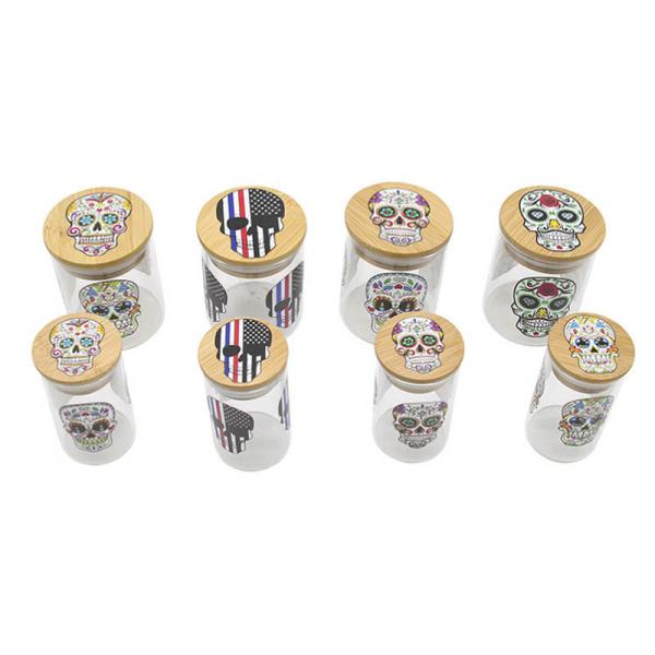 Kitchen Weed Glass Jar Glass Storage Bottles Transparent Western Style