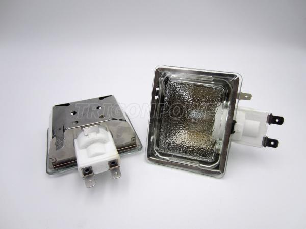 Square Style E14 Oven Lamp Assembly , Concise Full Frosted Oven Bulb Holder