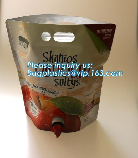 Wine Pouch Liquid Pack Bag, Drink Packaging Pouch With Spout, 3L 5L 10L 22L Plastic Aluminum Foil Wine Bag