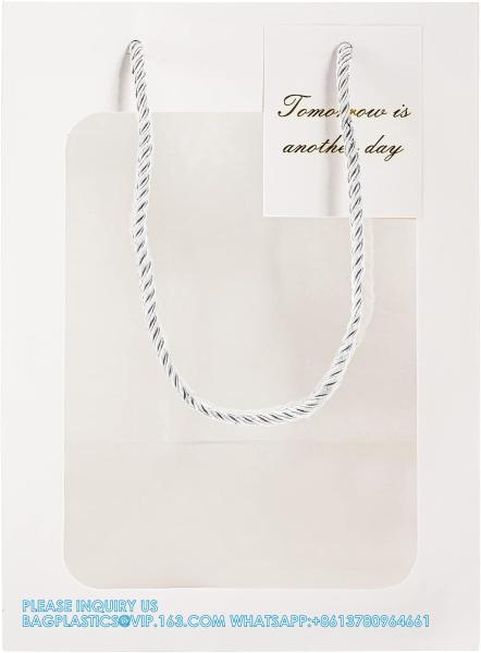 Bags With Window 10x7x5 Gift Bags For Mother'S Day Proposal Candy Gift, Festival Gift Packaging