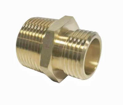 O encaixe de tubulação de bronze da linha 1/2NPT do NPT X do homem 3/8 encanta o padrão do ANSI do bocal JIS da tubulação