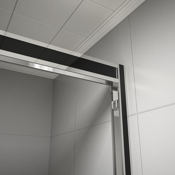 KPN2009003 1200-2000X1950mm Double Sliding Glass Shower Doors , Shower Cubicle Doors With Double Wheels