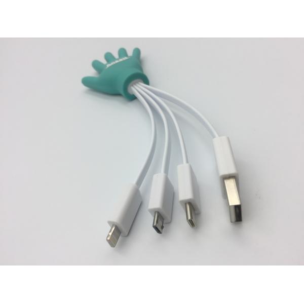 Customized Cartoon Logo USB to Type-C/Lighting/Micro USB cable for Promotional Gifts