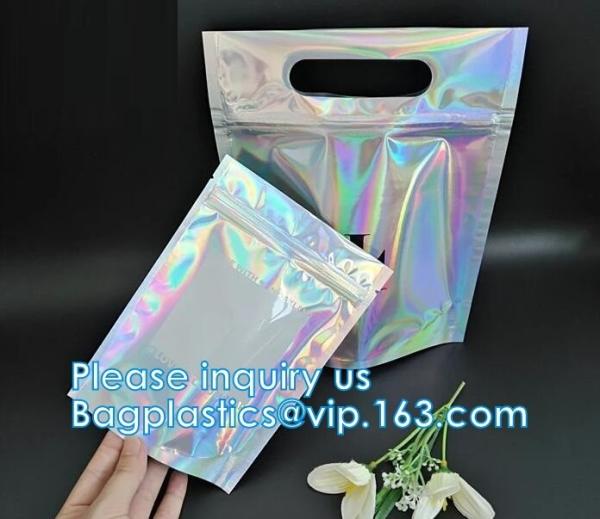 mylar zipper bags Three side seal bags bags with clear front Spout pouches Plastic bag Paper products Pill packages
