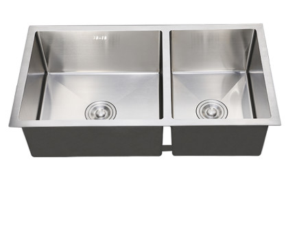 Stainless Steel Undermount Double Kitchen Sink Cupc Approved Handmade Square Corner