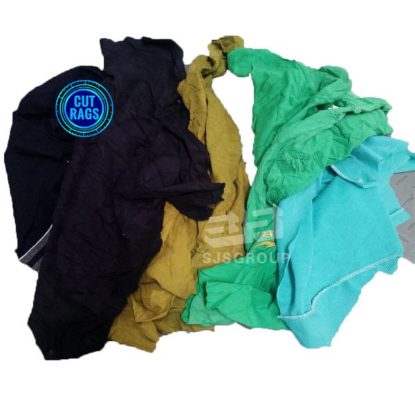 Wholesale Colored Mixing Wiping Machine Cloth all cotton Colored industrial cleaning cloth rags