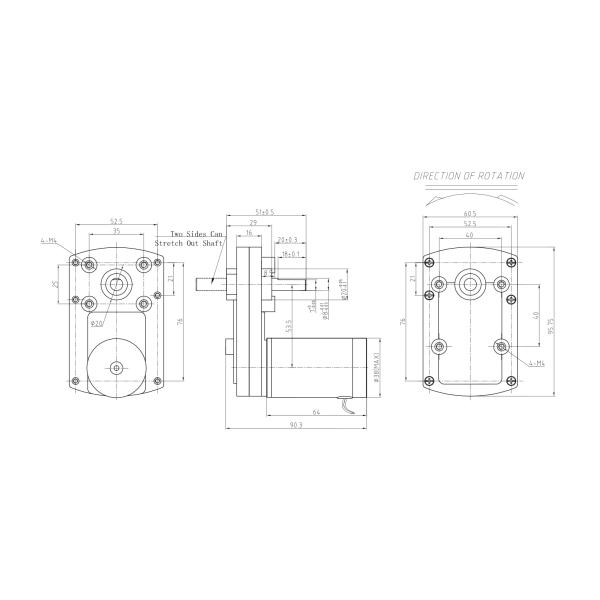Powder Metallurgy Flat Gear Motor 24V 12V DC Motor High Torque Low Rpm