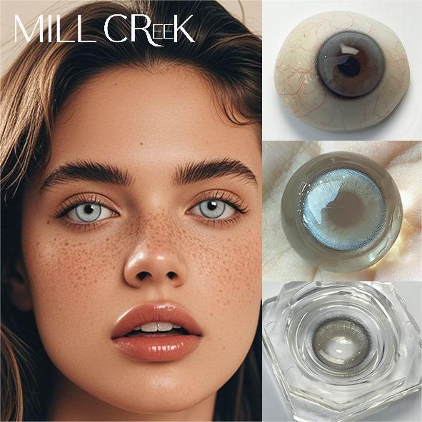 Grey Monthly Colored Contact Lenses 33Dk/T Oxygen Permeability With Hydrogel Material