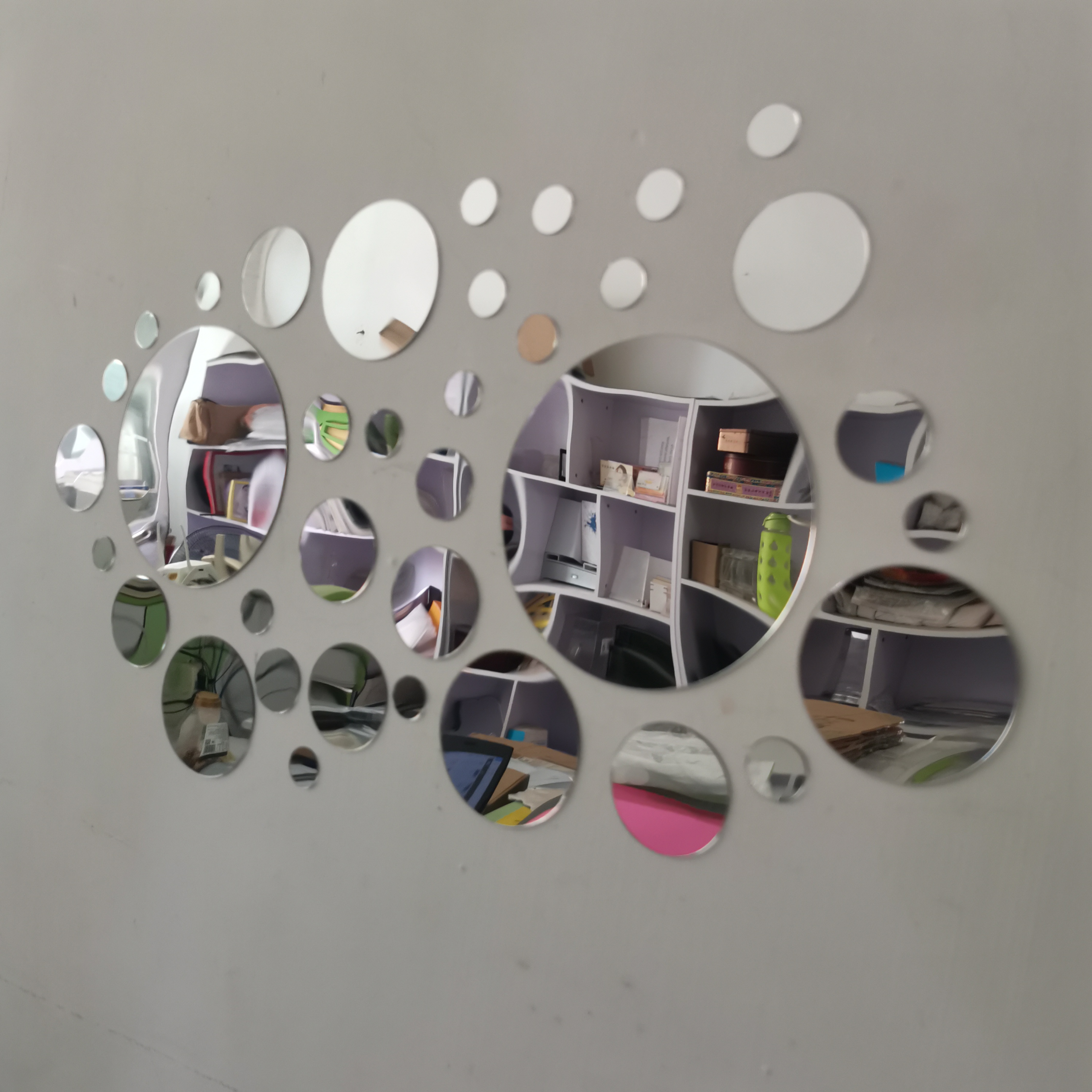 Thickness 2.65mm Acrylic Silver Round Mirror Laser Cut  Size 285mm