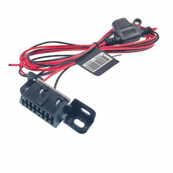 Highly Durable PVC Material 24V OBD OBD2 2 PIN OBDII Power Cable to Molex Connector with Fuse Holder