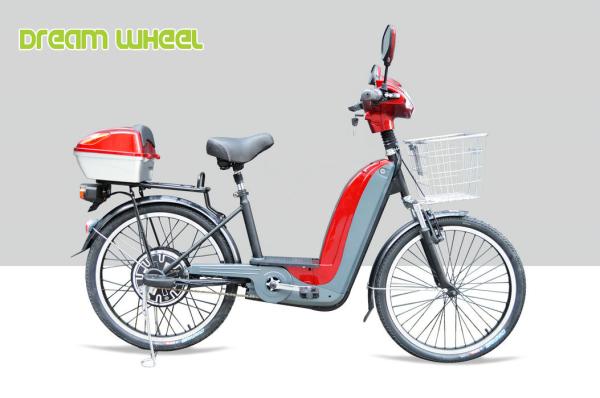 36V 350W Pedal Assist Electric Bike 24 Inch Wheel V Brake Rear Brushless Motor