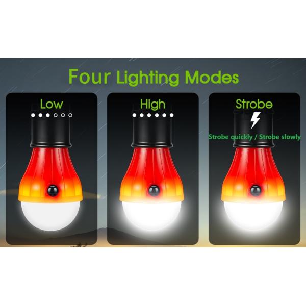 Tent Lamp Portable LED Tent Light Clip Hook Hurricane Emergency Lights LED Camping Bulb Camping Tent Lante