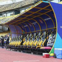 Foldable Double Row Soccer Pitch Leather  Football Substitute Bench Sideline Solution