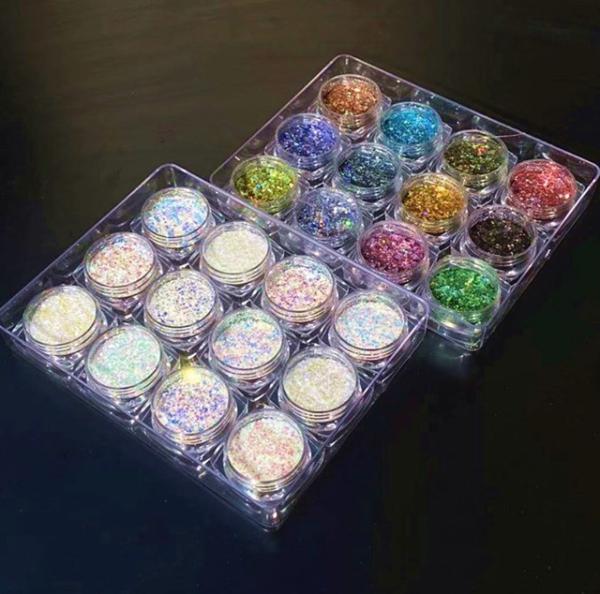 Chunky Glitter Mixed Printing Die Cutting Printing Nail Supply Flasy Glitter
