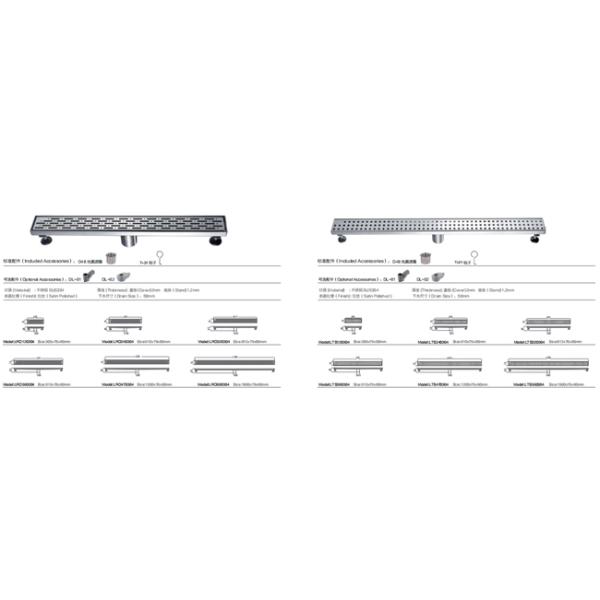 Длинный квадратный ливень Antiodor нержавеющей стали стрейнеров 304 пола Bathroom металла