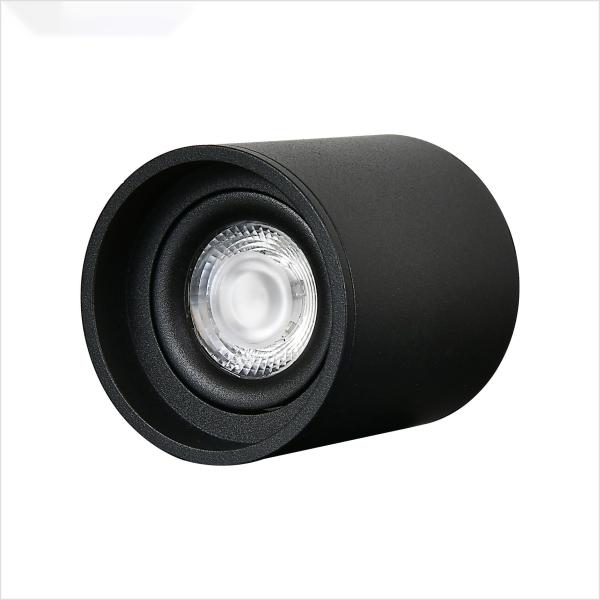 Black Surface Mounted Cob Light , Epistar Ip44 Adjustable Downlights 0.008KW