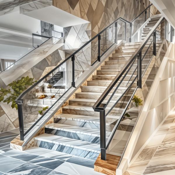 OEM Contemporary Stair Handrail Balustrade Aluminum Sleek Design