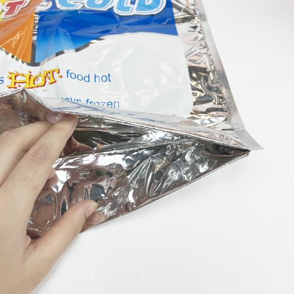 Foldable Disposal Plastic Insulated Thermal Cooler Bag For Food Lunch Delivery