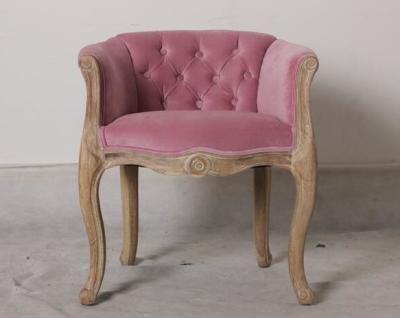 Elegant event antique wooden carved accent chair event tufted back rental leisure chair with velvet fabric