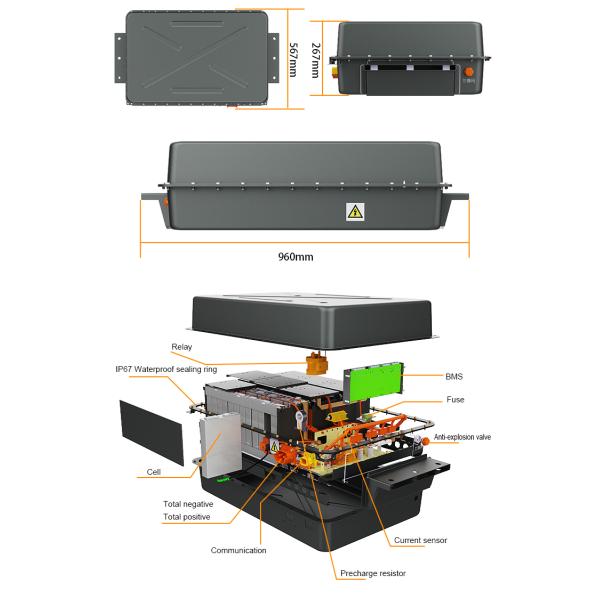 614V 100Ah EV Battery for Electric Truck 345V 200Ah Lifepo4 Battery Pack Electric Bus Boat 50kWh 70kWh Lithium Batteries
