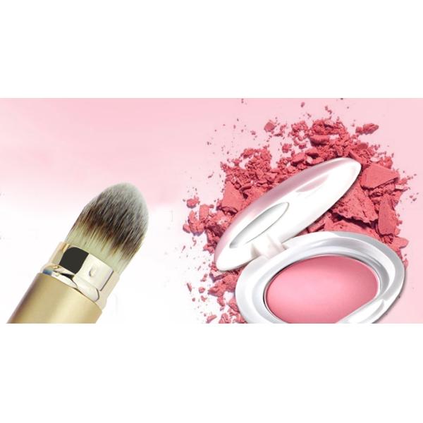 Natural Tapered Kabuki Retractable Makeup Brush / Face Makeup Brushes
