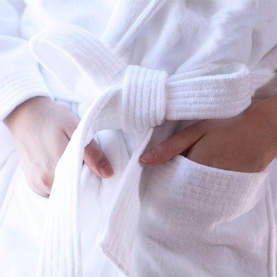 Luxury Unisex SPA Soft 100% Cotton Hotel Velour Terry Bathrobe