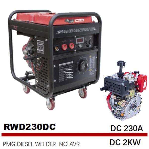 Motor diesel do PMG - processo elétrico conduzido do começo SMAW da máquina de solda