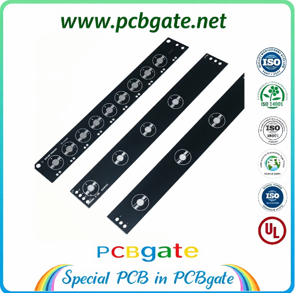 Black Solder Mask High Thermal Conductivity Aluminum PCB for High-Power LED Lighting with Multiple Power Options