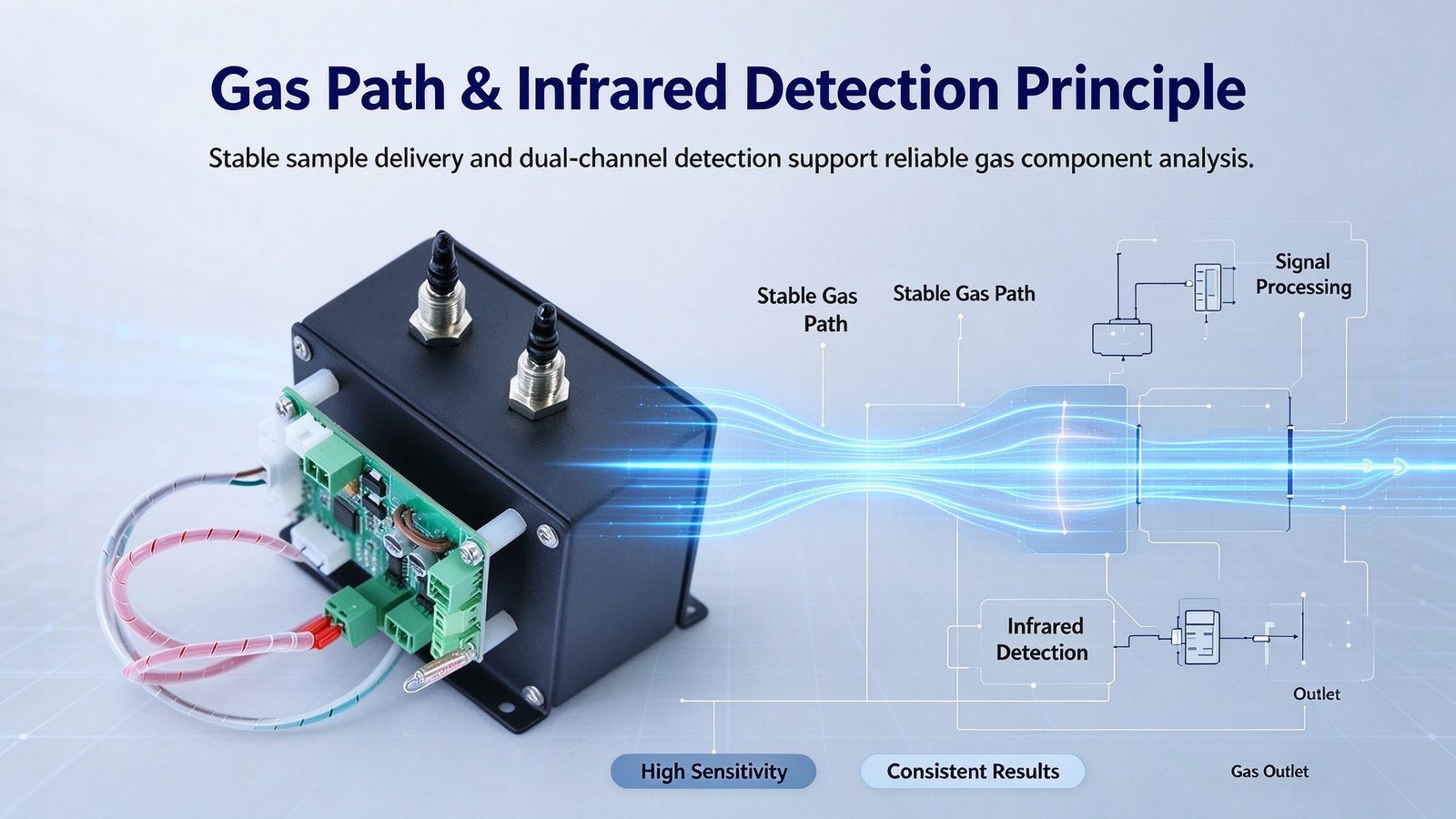 Infrared Multi Gas Detector Module For CO CO2 CH4 C3H8 SF6 SO2 With Sound Alarm