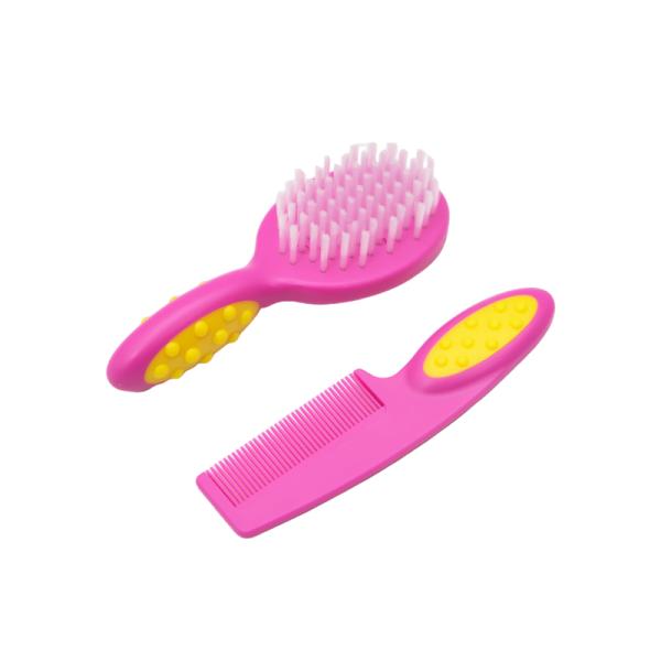 Soft Natural Hair Brush Sets For Hair Pink 12 X 5.12 X 5.12CM Comb Newborn Hair