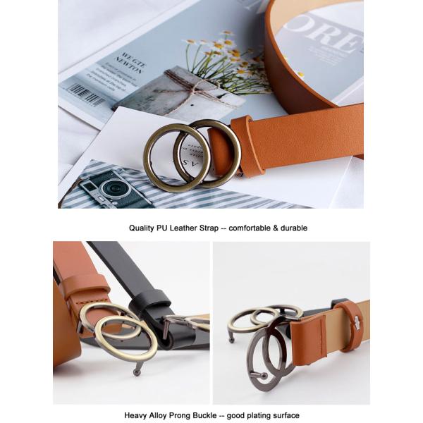 Пояс талии PU мягкого Faux пояса талии платья двойного кольца эластичный для платьев