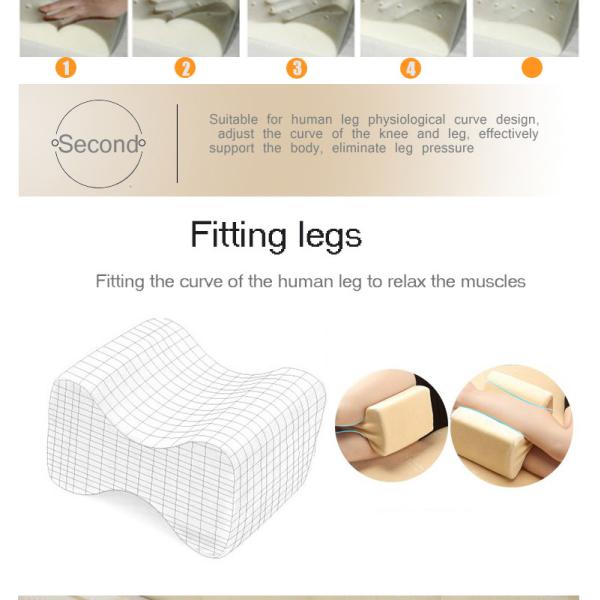 Customized Logo Accepted Ergonomic Design Knitted Cover Memory Foam Leg Rest Wedge Pillow