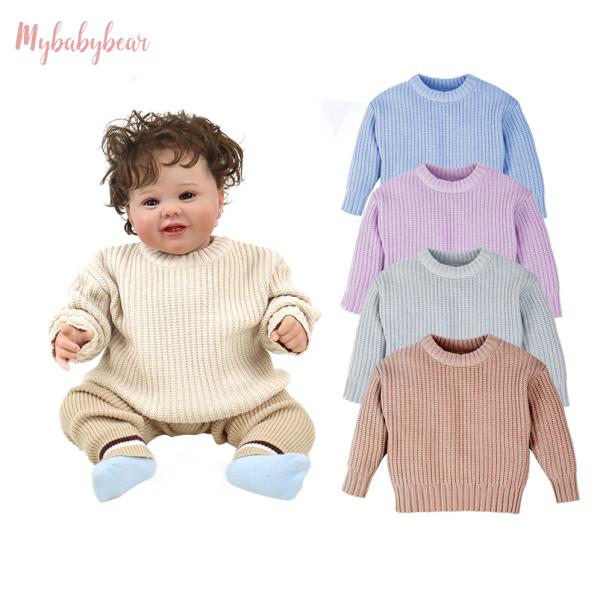 Newborn New Born Cotton Warm Wear Pullover Top Custom Design Chunky Knit Clothes Toddler Boy & Girls Baby Sweater for Winter