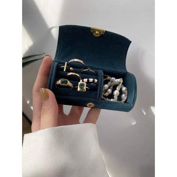 Новый изысканный высококачественный бархатный ювелирный ящик кольцо браслет ожерелье Хранилище путешествие МОЛОЙ ПОРТАБЛЬНЫЙ ювелирный