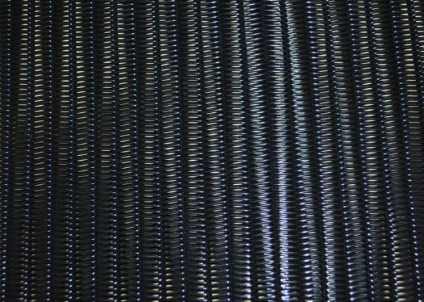 Black Anti UV Polyester Spiral Mesh Small Loop Weave Type , Long Life Time