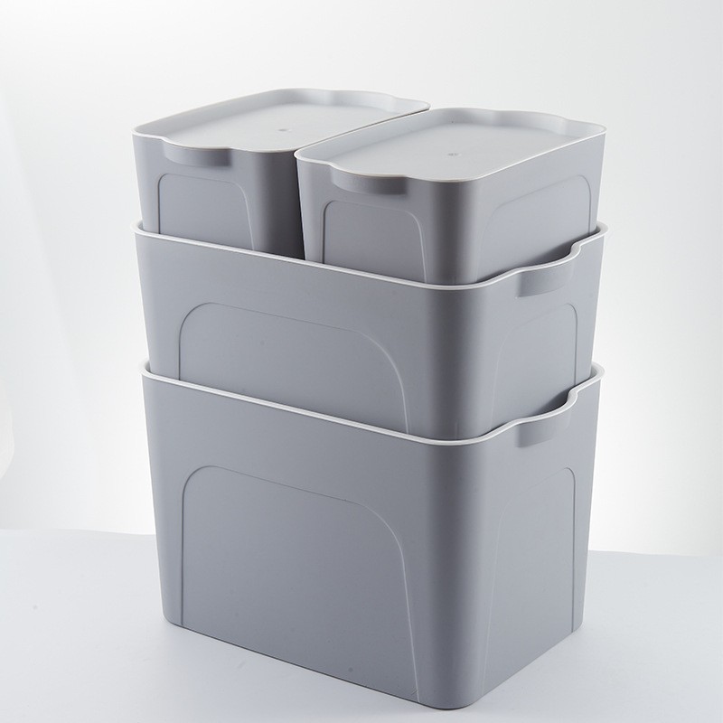 Factory Manufacture Large Capacity Four-Piece Dustproof Plastic Clothing Storage Boxes With Lid