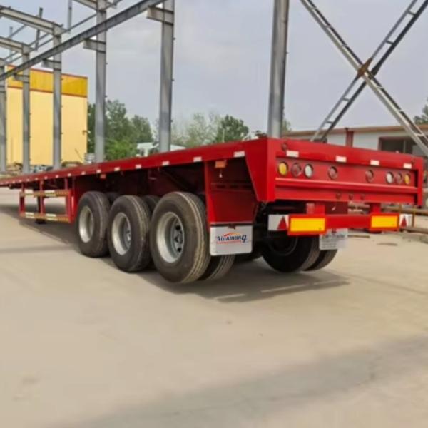 China Xianmang Flatbed Semi Trailer 40ft Transportation Flatbed Container Semi Trailer For Sale