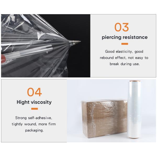 38 Mpa PE Plastic Pallet Stretch Wrapping Film Shrink Wrap Film 1.5 Inch 2 Inch ID