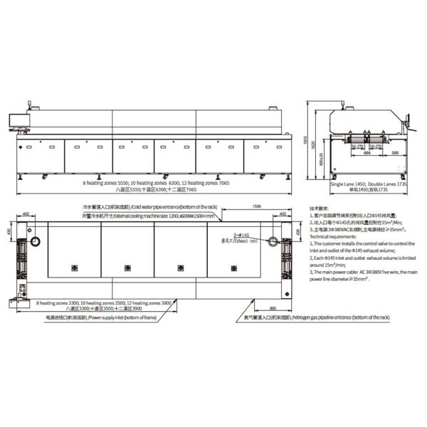 8 зоны вакуумный рефлюкс сварка высокий вакуумный рефлюкс печь машина
