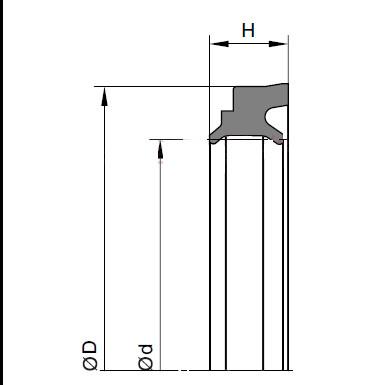 Vedação do limpador de cilindro de ar pneumático de resistência ao desgaste 8-TPE-U 338266 FESTO WIFC4-16X23X4