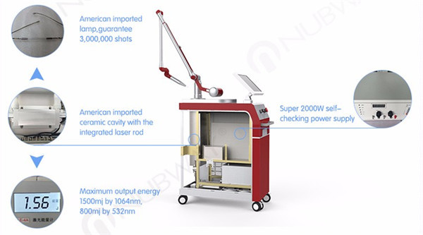 Tattoo ink removal Q Switched ND-yag Laser Machine
