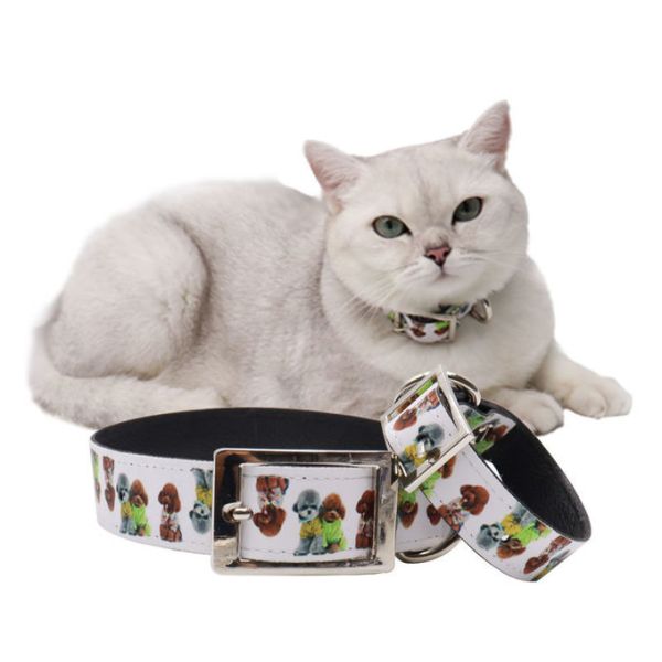 PU Leather Sublimation Dog Collar Blanks With Adjustable Quick Release Buckle For Puppy Personalized Pet Collar